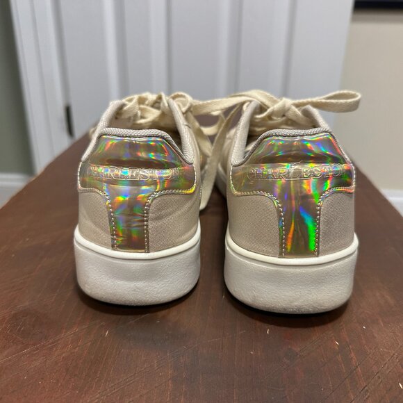 Charleston Shoe Co. Chessey Sneaker - Tan/Champagne/Metallic - Picture 7 of 12